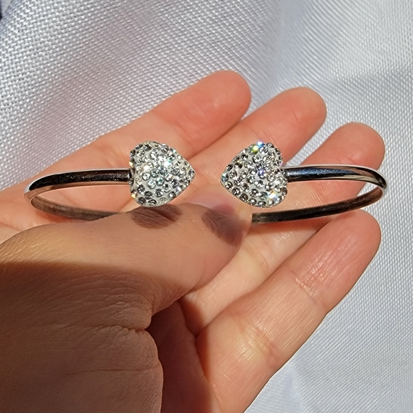 Stampd Jewelry - Open Hearts Bangle Bracelet 925